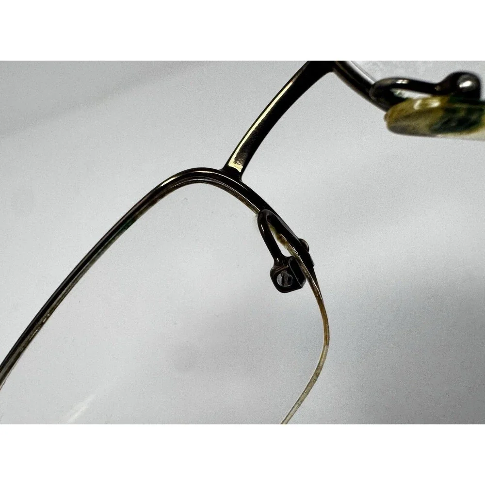 Enhance 3777 Brown Metal Semi Rimless Eyeglass Frames 55-17-145